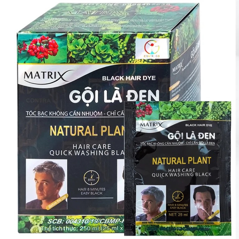 [Bán lẻ từng gói] Dầu gội nhuộm tóc Gội Là Đen Matrix - 25ml/gói