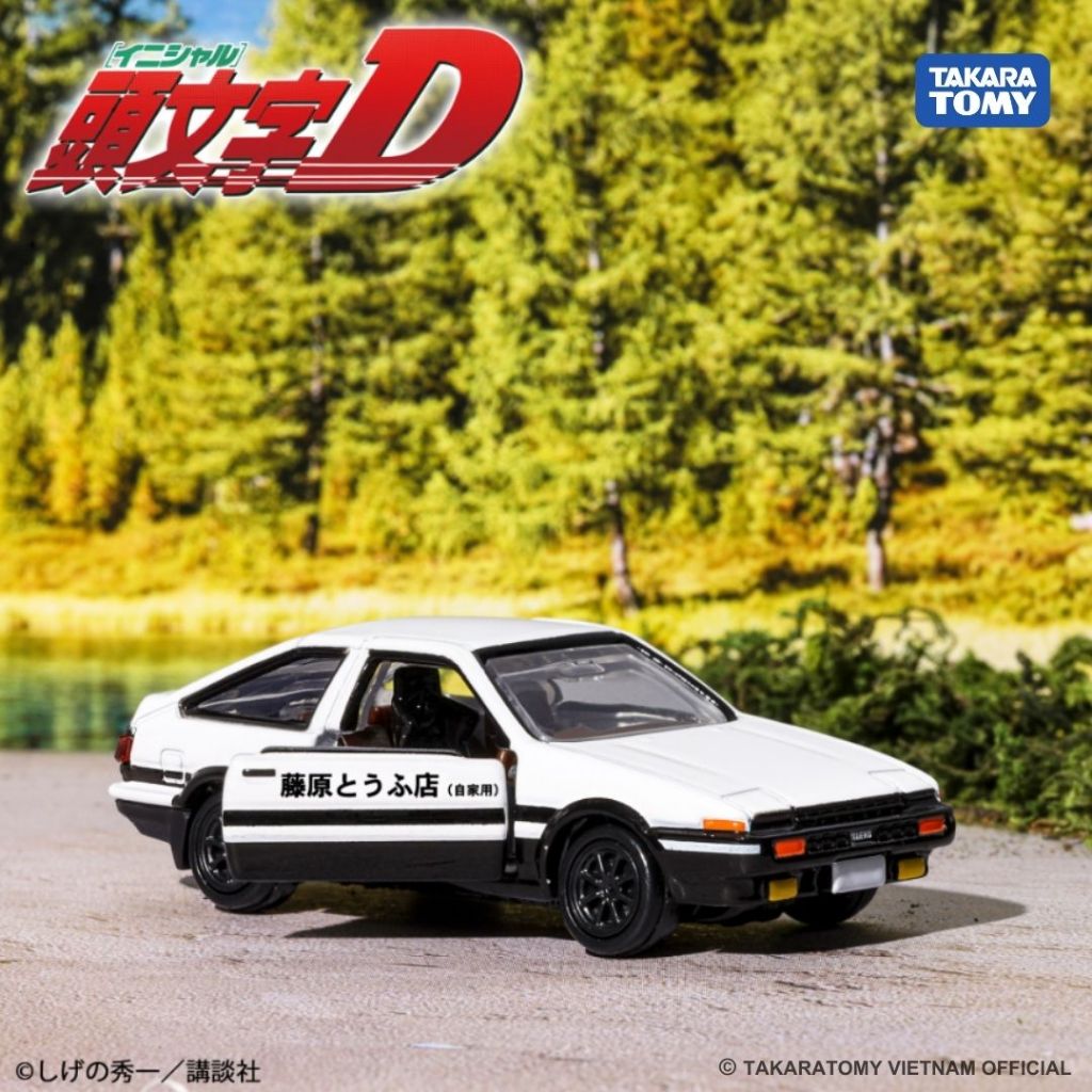 Xe mô hình Tomica Initial D AE86 Trueno (Takumi Fujiwara) Fullbox Chính Hãng TakaraTomy