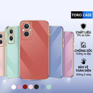 Ốp lưng Silicon Oppo Reno7 Reno8 Reno 7Z Reno 8Z Reno 7 5g ốp điện thoại viền mạ vàng