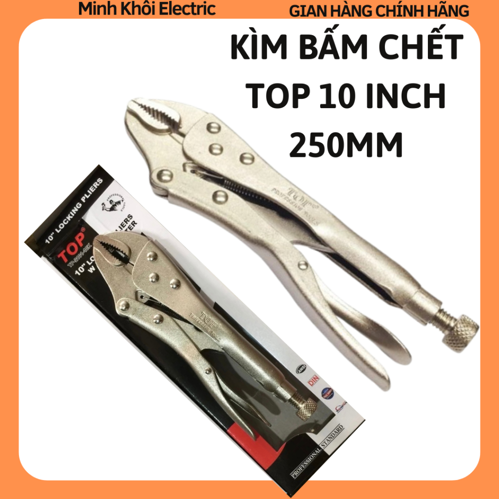 Kìm bấm chết TOP 10 inch,kìm chết bấm xích 250mm,kìm bấm hàm,kìm chết hàm,kềm bấm,kềm chết,kìm chết 