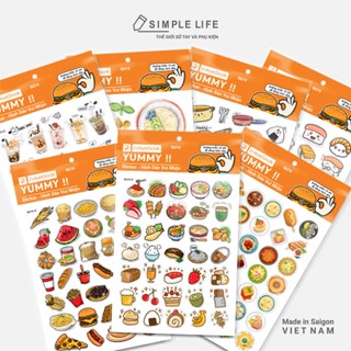 Sticker Yummy Nhãn Dán Hoạt Hình Dễ Thương Trang Trí Sổ Tay Futurebook (S674)