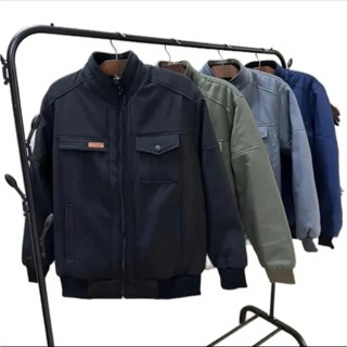 Áo khoác nam trung niên Lót Lông Dày Áo cho bố mẫu mới áo phao ấm cho bố cho ông trung tuổi mùa đông