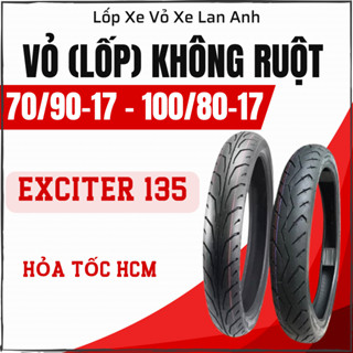 Vỏ lốp xe EXCITER 135 chính hãng, hoả tốc HCM - Cặp Vỏ Lốp  Không Ruột Xe Máy