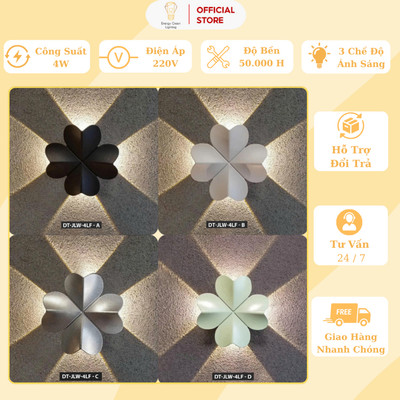 Đèn Gắn Tường Chống Nước Energy Green Lighting Cỏ 4 Lá DT-JLW-4LF - Trang Trí Ngoài Trời / Trong Nhà - Cầu Thang