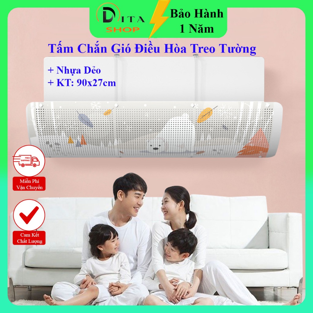 Tấm chắn gió điều hòa, chuyển hướng gió - chắn gió máy lạnh thổi trực tiếp vào người, dễ lắp đặt