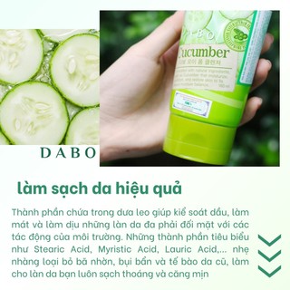 Sữa rửa mặt dưa leo Dabo Foam Cleanser 180ml
