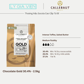 Callebaut | Socola Vàng Hạt Nút Với 30.4% Cacao Callebaut Gold 2.5kg