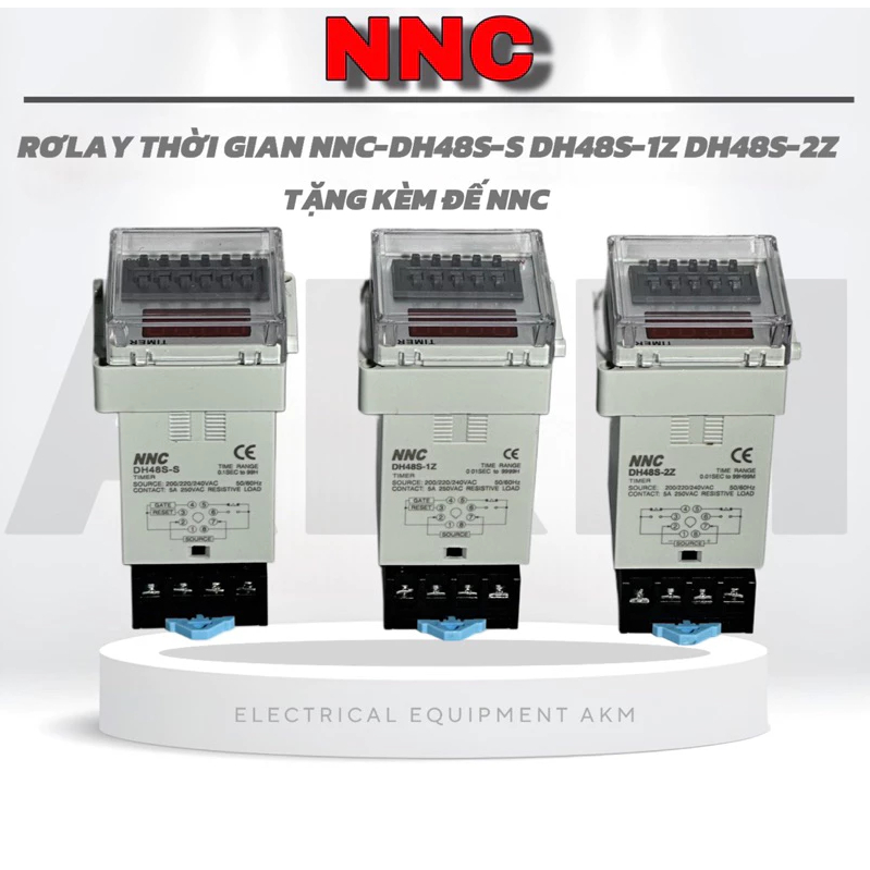Rơ Le Thời Gian NNC DH48S-S / DH48S-1Z / DH48S-2Z Tặng Kèm Đế