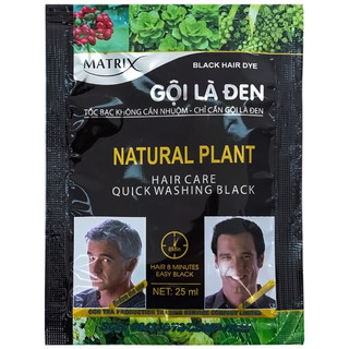 [Bán lẻ từng gói] Dầu gội nhuộm tóc Gội Là Đen Matrix - 25ml/gói