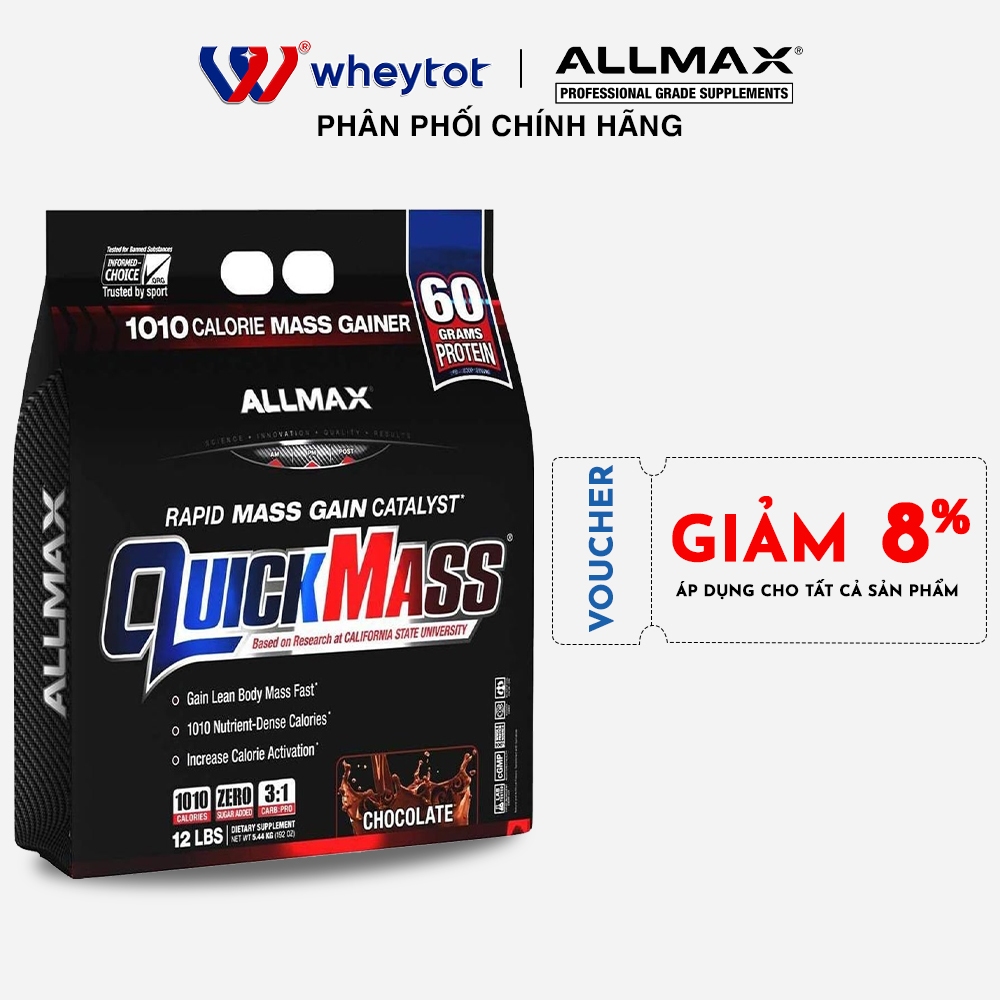 Allmax Nutrition Quick Mass 12 Lbs - Whey Tốt