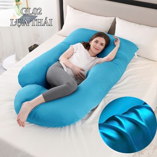  Gối bầu chữ G chính hãng Zcare vải Lụa thái mềm mát sang trọng  1.65*0.82*0.22m  - GL02 