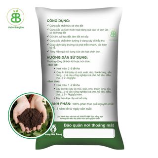 Phân Trùn Quế Nguyên Chất Sfarm, Phân Trùn Hữu Cơ Tự Nhiên, Đã Qua Xử Lý, Tốt Cho Mọi Loại Cây Trồng Vuonbabylon - 2Kg