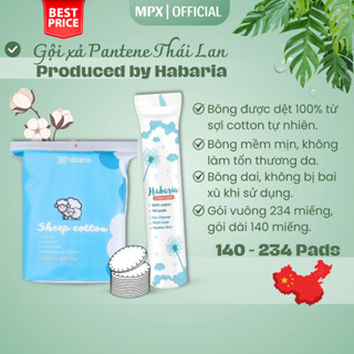 Bông tẩy trang cotton Habaria Sheep 234 miếng mềm mại, không để lại xơ bông trên da - MPX
