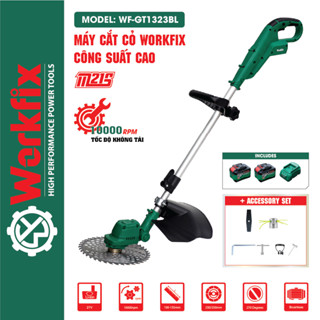 Máy cắt cỏ pin WORKFIX WF-GT1323BL, Động cơ Không chổi than, Dài 130cm, Lưỡi 250mm