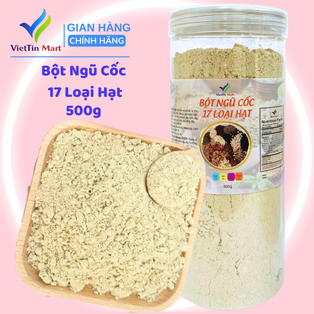 Bột Ngũ Cốc Dinh Dưỡng Gồm 17 Loại Hạt Viettin Mart 500Gr