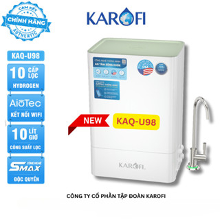 Máy lọc nước Karofi KAQ-U98 mẫu mới LẮP ĐẶT TOÀN QỐC có vỏ an toàn vệ sinh, bảo hành 3 năm chính hãng