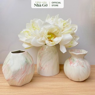 Bình gốm men loang Nhà Gờ cắm hoa trang trí nhà cửa, phòng khách BH23 M13