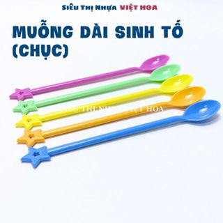 Muỗng nhựa đủ màu hình, muỗng đá chanh, trà chanh, sinh tố, dài ngắn, muỗng Tico (chục)