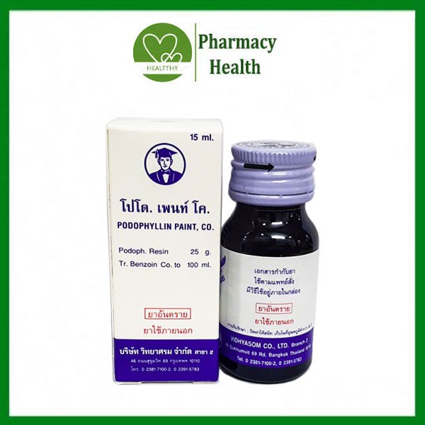 Dung Dịch Podophyllin 25% Thái Lan hỗ trợ ̣ Sùi Mào Gà, Gai Sinh Dục, Nhanh Chóng, An Toàn, Hiệu Qủa (Che Tên)