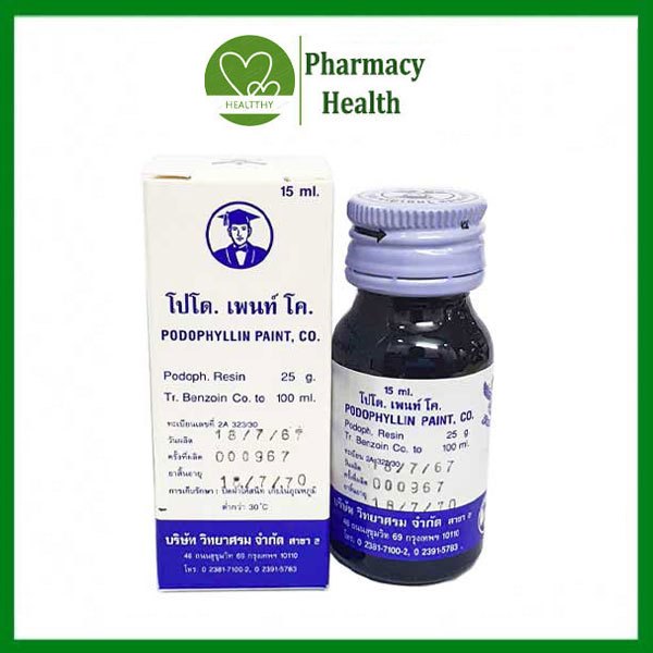 Dung Dịch Podophyllin 25% Thái Lan hỗ trợ ̣ Sùi Mào Gà, Gai Sinh Dục, Nhanh Chóng, An Toàn, Hiệu Qủa (Che Tên)