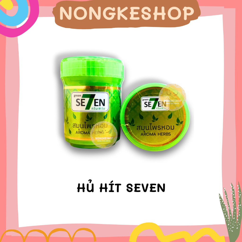 [BILL THÁI] HỦ HÍT THÔNG MŨI SEVEN XANH AROMA HERB THÁI LAN