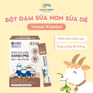 Bột đạm sữa non sữa dê Yonsei Kidsten phát triển chiều cao và tăng đề kháng đột phá