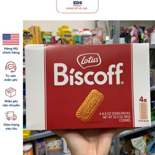Bánh quy giòn date 2026 Lotus Biscoff nhập Mỹ hộp 1kg - EDS Hàng Mỹ