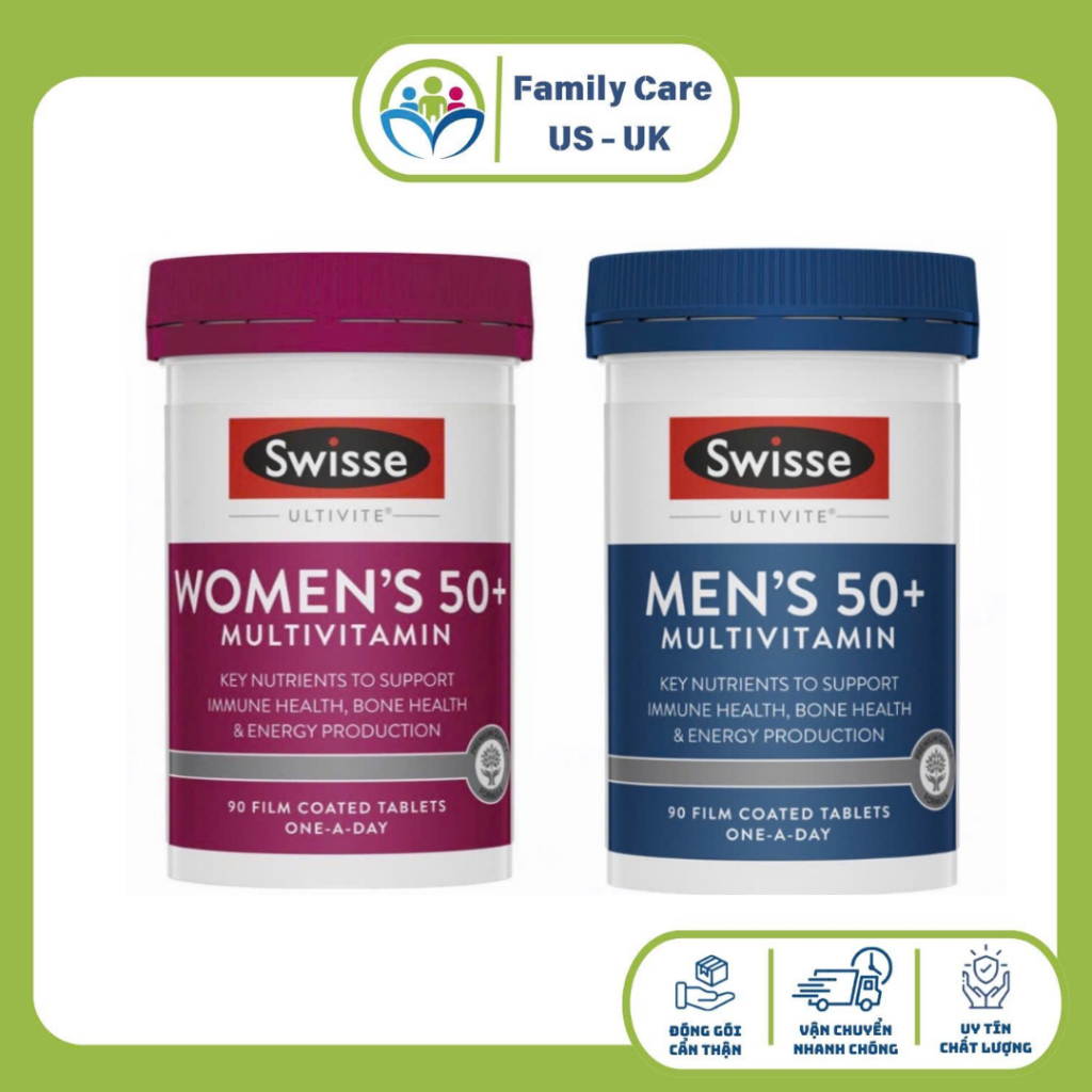 Viên uống SWISSE MULTIVITAMIN WOMEN AND MEN 50+