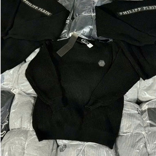  Áo Sweter Philipp Logo 2 Mặt Chữ Sắt ❤ Áo Len Cổ Tròn Dày Dặn Dáng Rộng Nam Nữ NA579 