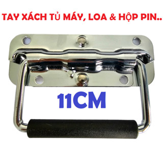 ( Bán Buôn + Vat) Tay nắm, quai xách hộp dụng cụ, tủ máy, thùng pin tay nắm hộp tự gập size 11cm.