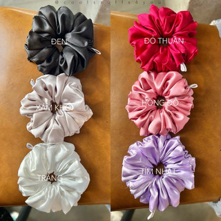 SIZE 16cm SIÊU PHỒNG | Cột Tóc Scrunchies Lụa Mềm Mịn Xinh Xắn Handmade ♡ CHERRYSUMMER