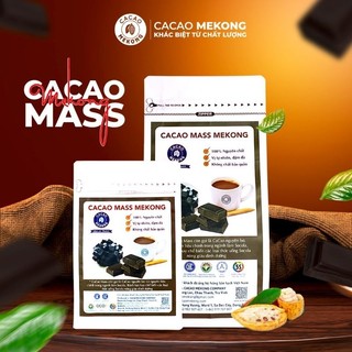 Cacao Mass Nguyên Chất Mekong gói 400 gam ( cacao nhão) nguyên liệu làm sô cô la tại nhà theo sở thích