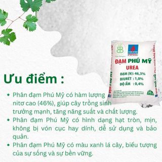 Phân Đạm Ure Phú Mỹ , Chuyên Rau, Hoa, Cây Cảnh, Tăng Năng Suất, Cung Cấp Hàm Lượng Đạm Cao - Túi 1KG