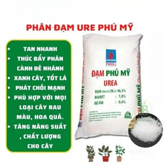 Phân Đạm Ure Phú Mỹ , Chuyên Rau, Hoa, Cây Cảnh, Tăng Năng Suất, Cung Cấp Hàm Lượng Đạm Cao - Túi 1KG