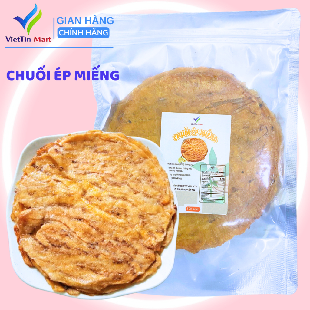 Chuối Ép Miếng Đặc Sản VIETTINMART 500G