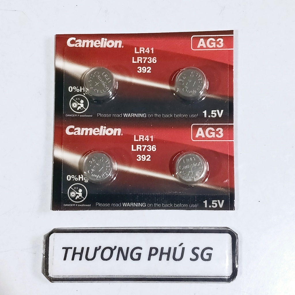 Pin 1.5V L736F, LR41, 192, V3GA, AG3, D392, GP392 / Hiệu Camelion Chính hãng