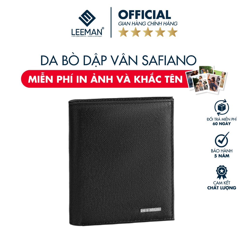 [ CÓ KHẮC TÊN ] Ví Nam Cao Cấp Galvin  Chính Hãng LEEMAN Thiết Kế NamTính Hiện Đại Đựng Thẻ NameCard