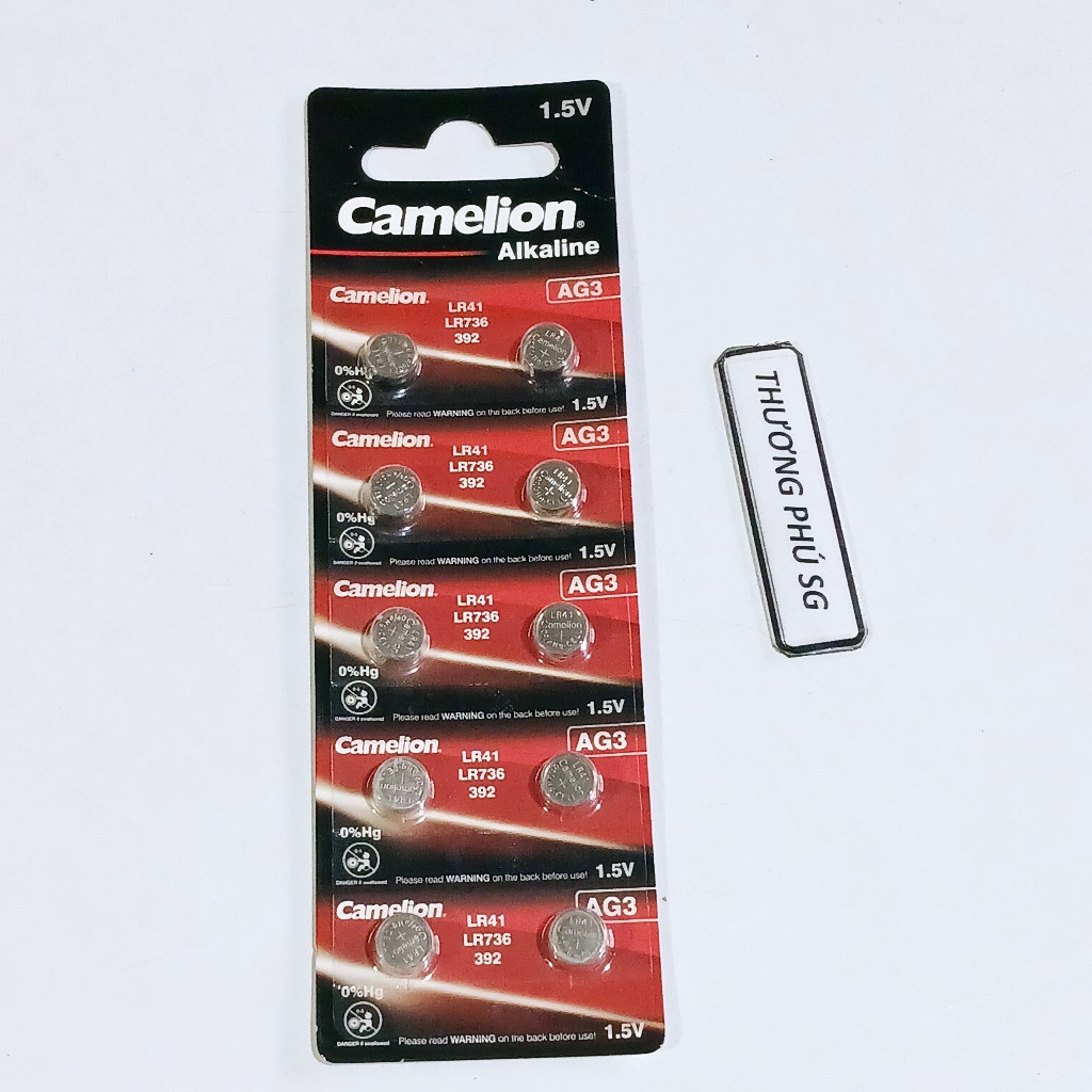 Pin 1.5V L736F, LR41, 192, V3GA, AG3, D392, GP392 / Hiệu Camelion