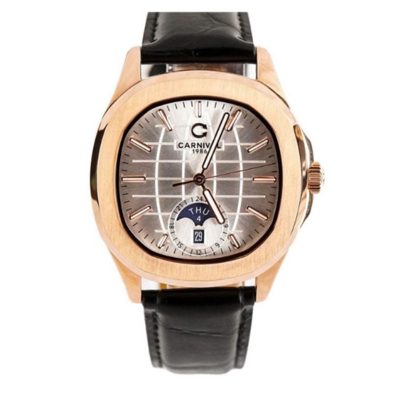 [Chính Hãng 100% Đồng Hồ Nam Carnival  8113G (8113) Máy Cơ ( Automatic) Kính Sapphiare mặt Size 40mm