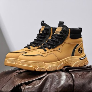  Giày nam cổ cao LAKINTA giày bốt nam dây thừng GH072 