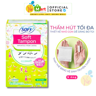 Băng Vệ Sinh SOFY Soft Tampon Super Siêu Thấm Gói 9 Miếng Nhật Bản