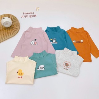 Áo cổ 3 phân cotton tăm Peekaboo (6-16kg)