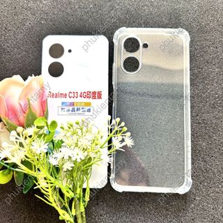 Ốp Lưng Realme C33 Dẻo Trong Suốt Chống Sốc Có Gù Bảo Vệ 4 Gốc