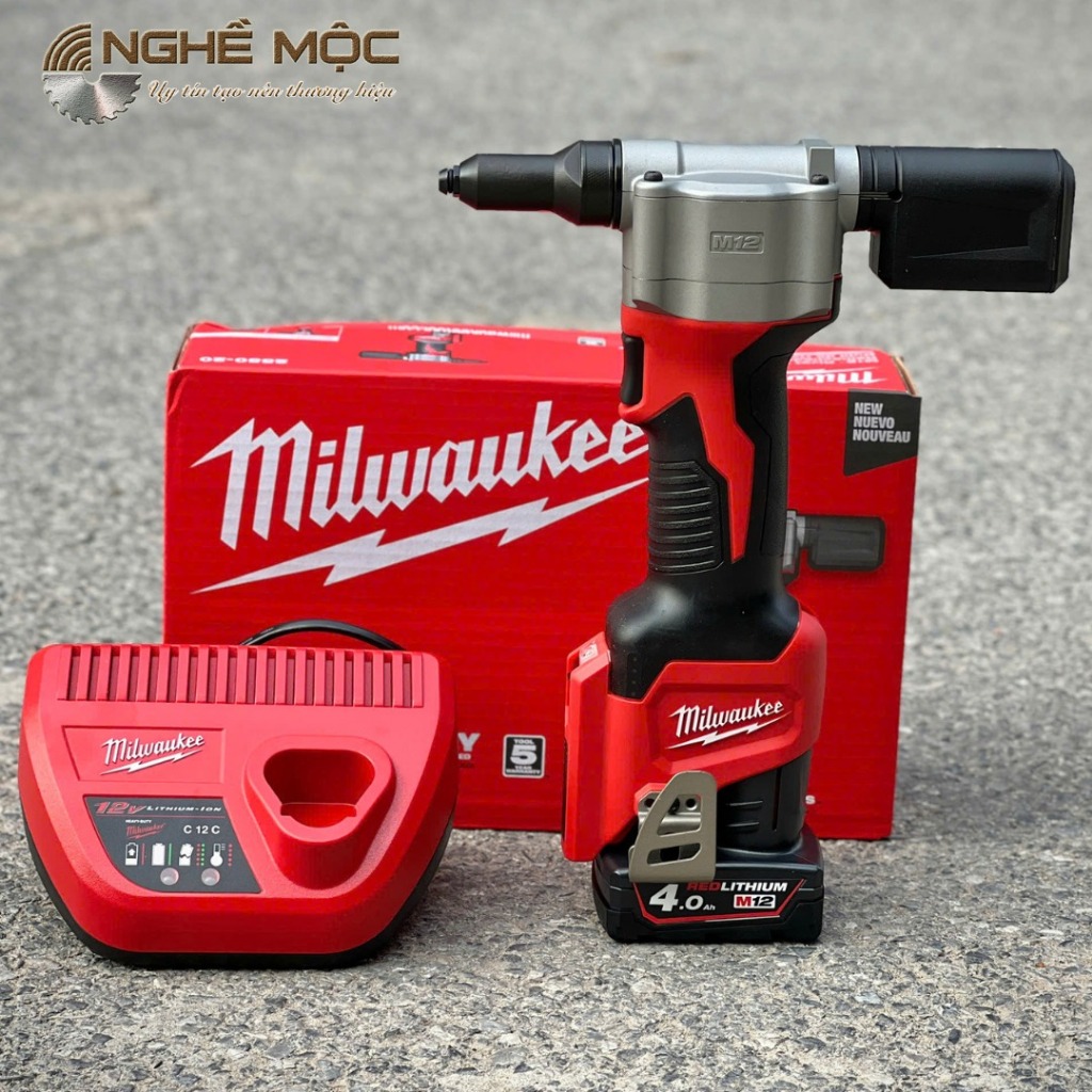 Máy rút rive Milwaukee M12 BPRT M12 2550 Chính hãng Nghề Mộc