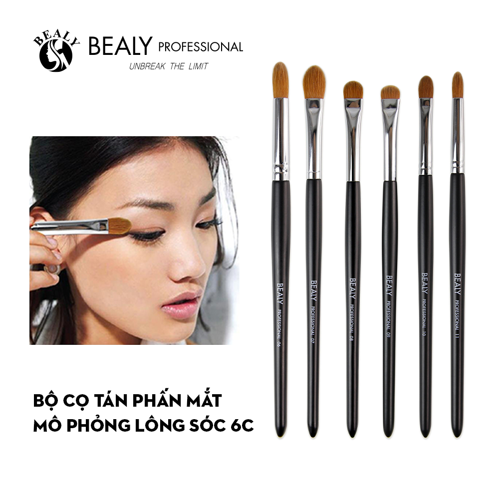 Bộ Cọ Tán Phấn Mắt Mô Phỏng Lông Sóc BEALY 6C