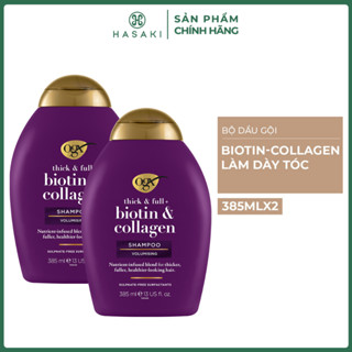 Combo 2 Dầu Gội OGX Biotin & Collagen Làm Dày Tóc 385ml Hasaki Sản Phẩm Chính Hãng