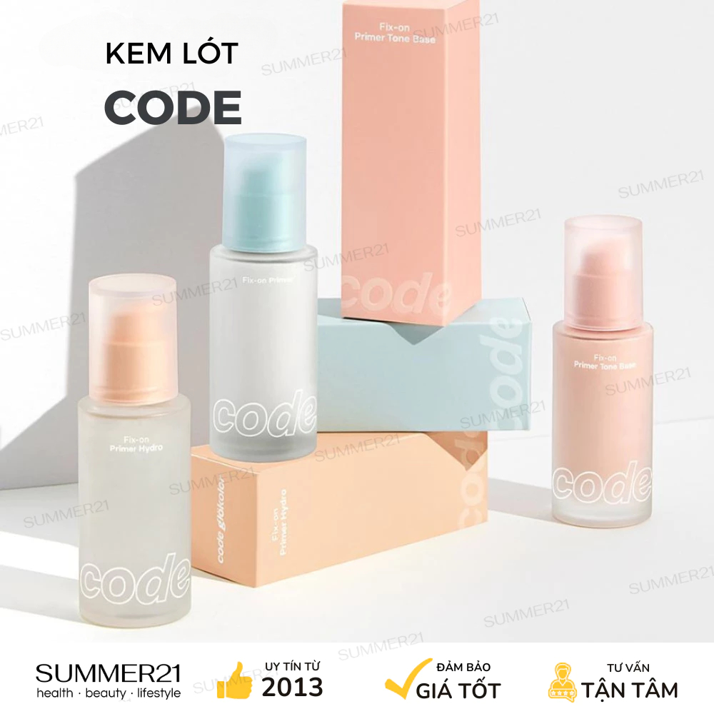Kem lót CODE GLOKOLOR FIX - ON PRIME TONE BASE SPF33 PA++ 30ML