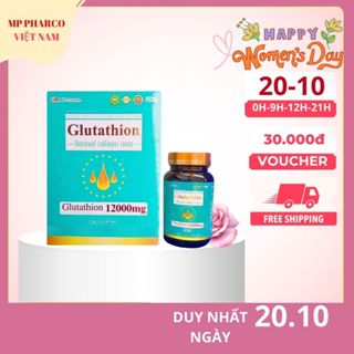  Viên uống sáng da Glutathion Diamond collagen nano 12000mg ,hộp 60 viên 