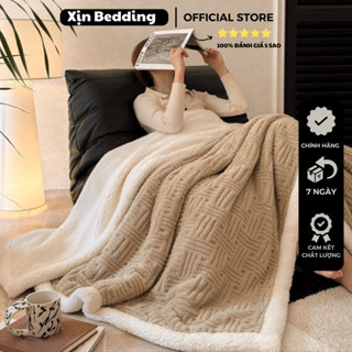 Chăn lông cừu len nhập khẩu thu đông mềm mại ấm áp giữ nhiệt tốt, chăn lông cừu len không rụng lông nặng 2.2kg 2m-2m3