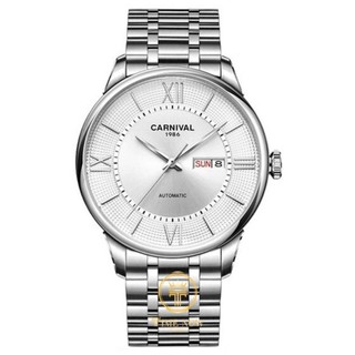 [Chính Hãng 100%] Đồng Hồ Nam Carnival 8846G (8846) Máy Automatic Kính Sapphiare Dây Kim Loại Siz 42mm Full Box